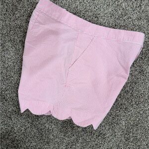 Lilly Pulitzer Pink Striped Scalloped Hem Shorts NEW 🔥